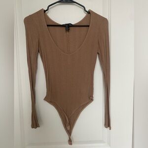 brown long sleeved body suit F21